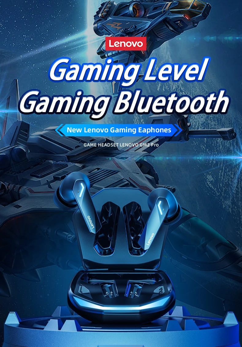 Lenovo GM2 Pro Wireless Gaming Earbuds – Bluetooth 5.3 Low Latency