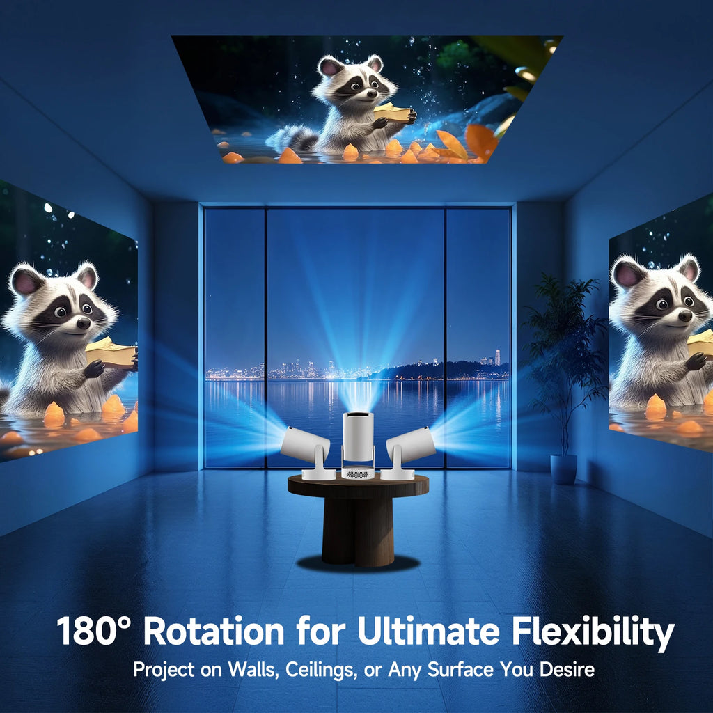 HY300 Pro Smart Mini Projector – Portable 8K Home Theater